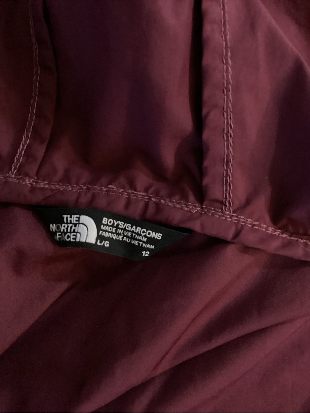 The North Face Kids Burgundy Hooded Raincoat - Picture 7 of 9